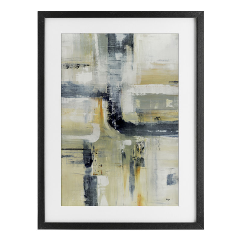 «Expressive Subtle Neutrals», reproduction sous verre encadrée, design par Lisa Ridgers, H 20 po x l 14 po, Cadre noir minuit
