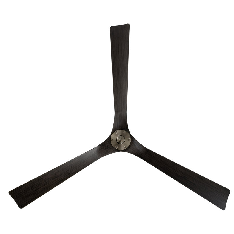 Ventilateur de plafond intelligent à 3 pales de 70 po pour l'intérieur et l'extérieur Torque, Nickel brossé / ébène