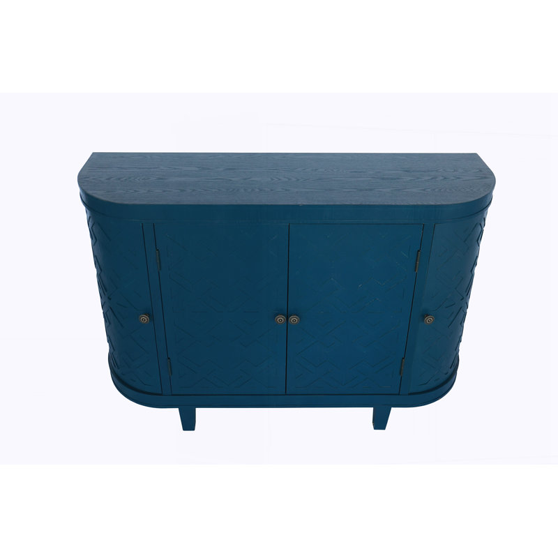 Armoire de rangement avec 4 portes, Bleu antique