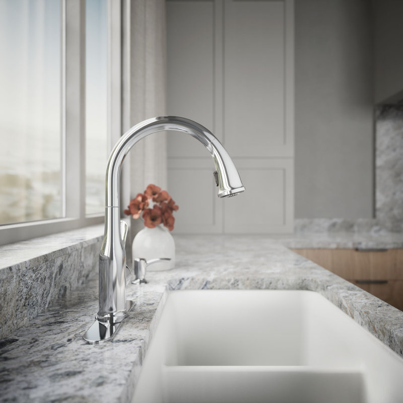 Motif Pulldown Kitchen Faucet, Polished Chrome