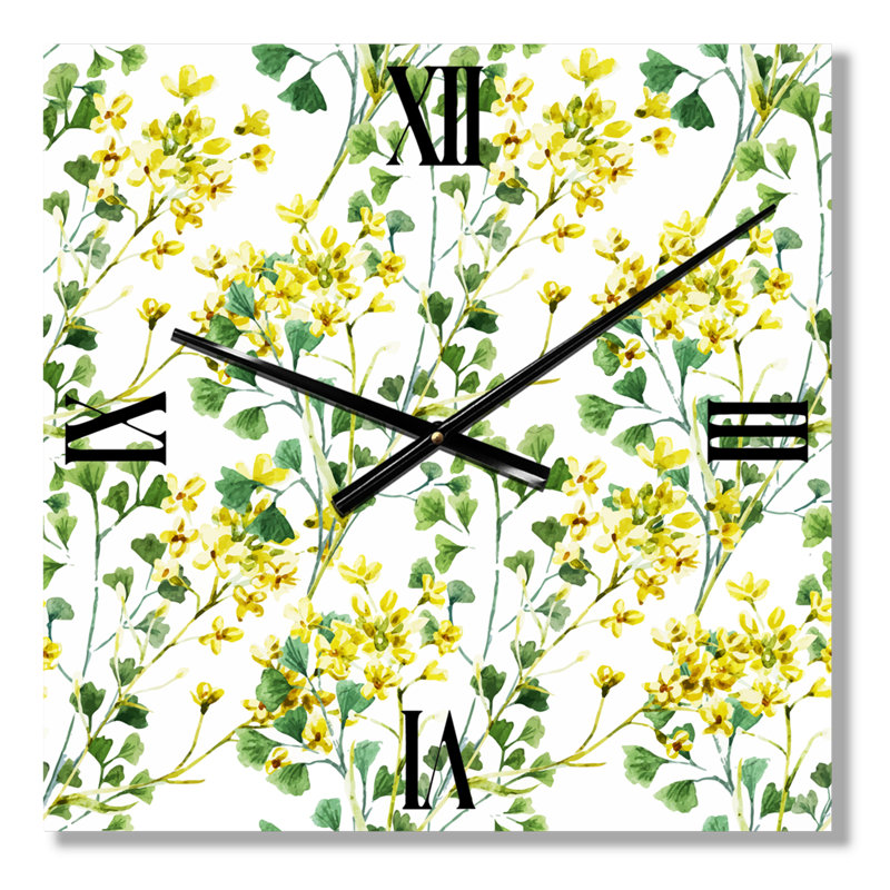 Horloge murale Vibrant Summer Wildflowers, Moyen