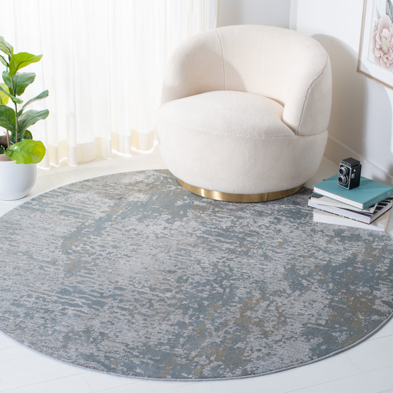 Aaliya Performance Abstract Rug, Round 6'4"