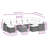 Vidaxl Garden Sofa Set Black