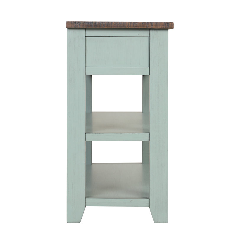 Console Cabras, Bois espresso, Bleu marine 1, H 30 po x l 50 po x P 16 po