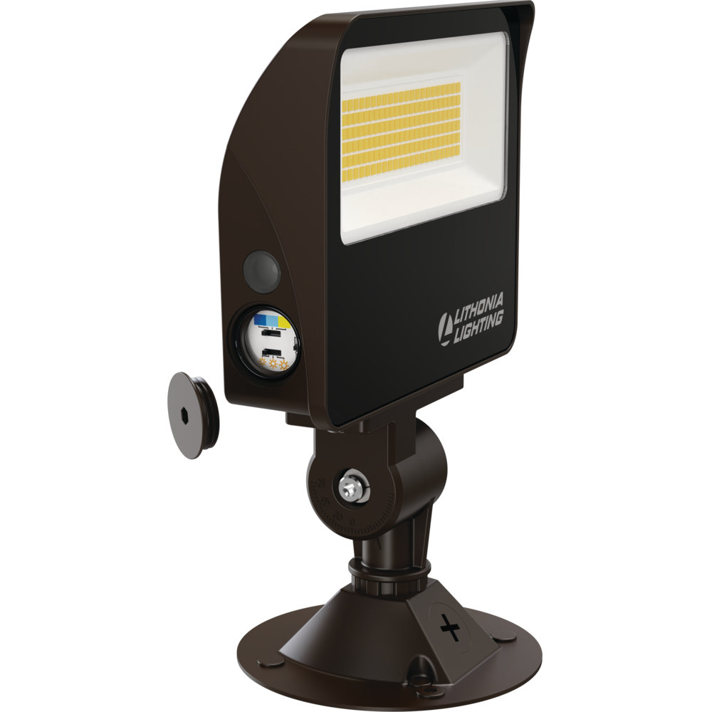 Outdoor ESXF4 LED ALO Switchable Yoke Or Slipfitter Floodlight In Bronze Lithonia Lighting 