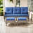 72" Wide Outdoor Wicker Patio Sofa With Ottomans-223708414-205475534