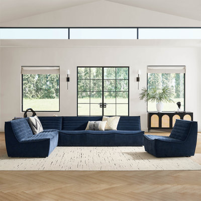 Jacinto 118.5" W Modern Sectional Sofa