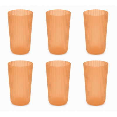 Verre Mesa PP - Pêche - 22 oz - ensemble de 6