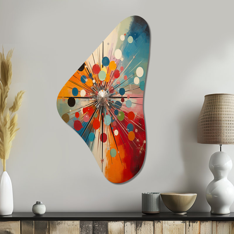 Owen - Décoration murale abstraite de forme irrégulière en métal Boomerang, H 39 po x l 21 po