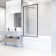 Meridian 34" W x 62" H Fixed Framed Bathtub Screen with 3/8" Glass