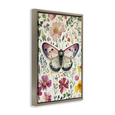 Cadre flottant Botanical Butterfly & Herbs, design par The Dutch Lady