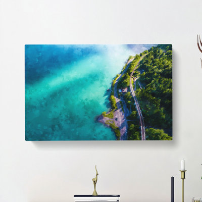 Lake View In Switzerland - Wrapped Canvas