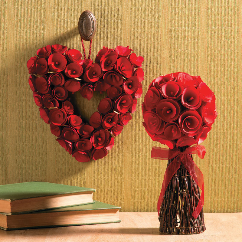 Couronne de bois rose 11,5 po