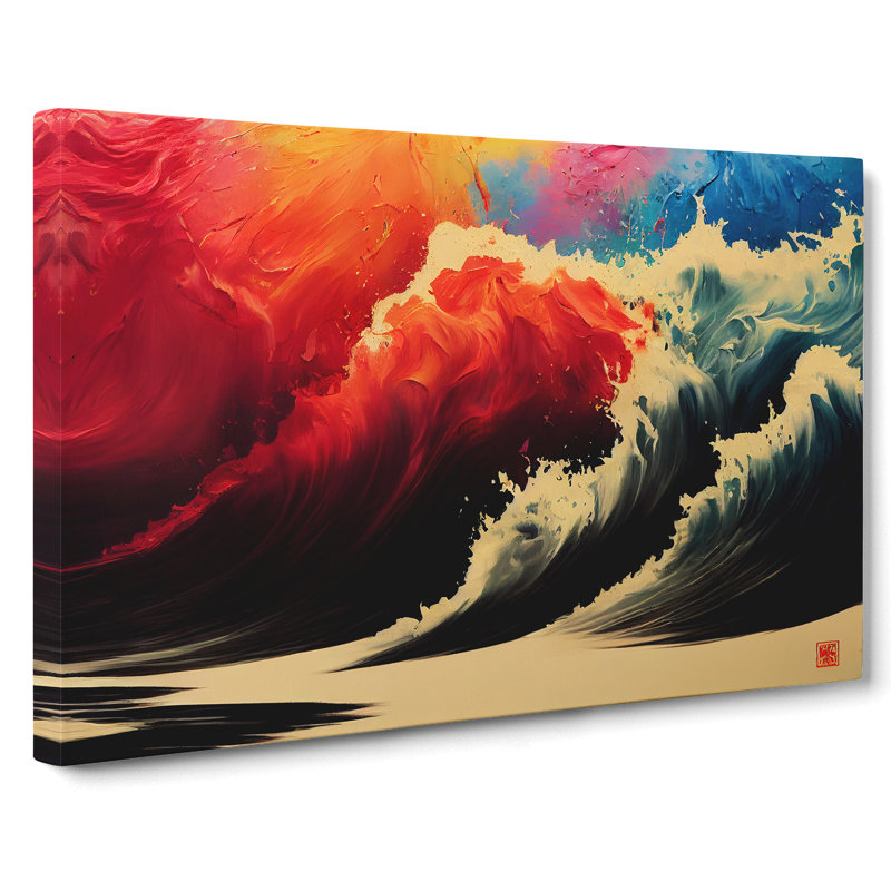 Colourful Wave Vol.3 - Wrapped Canvas, 40cm H x 60cm W x 3cm D
