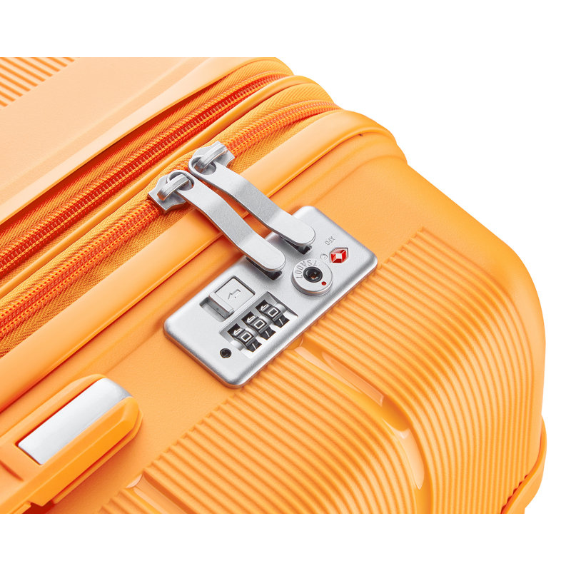 Valises extensibles 4 pièces en PP léger et durable, 29" H x 18.3" W x 10.8 " D, Orange
