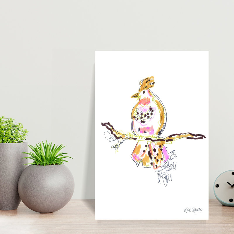 Where You Land Whimsical Contemporary Bird Nature Wall Art Print, 45.72cm H x 30.48cm W