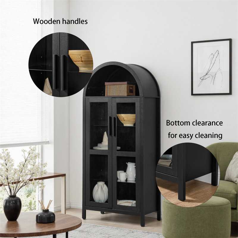 Armoire de rangement à plafond haut, Noir