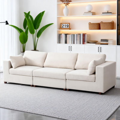 Canapé modulaire rembourré 3 pièces 3 pièces