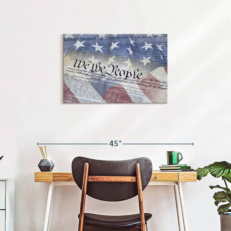 American Flag Constitution Canvas Print, 20" H x 30" W x 1.25" D