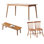 Table solid wood rectangle household simple