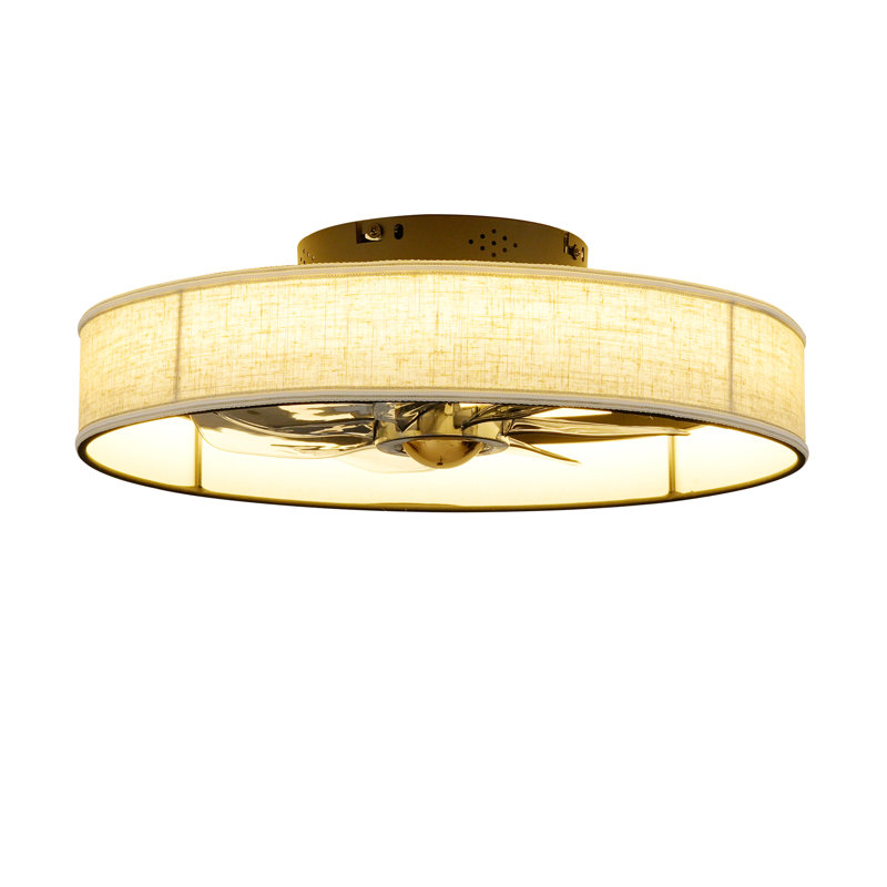 Ventilateur de plafond 20 po avec 7 pales, lumière et télécommande Farmhouse
