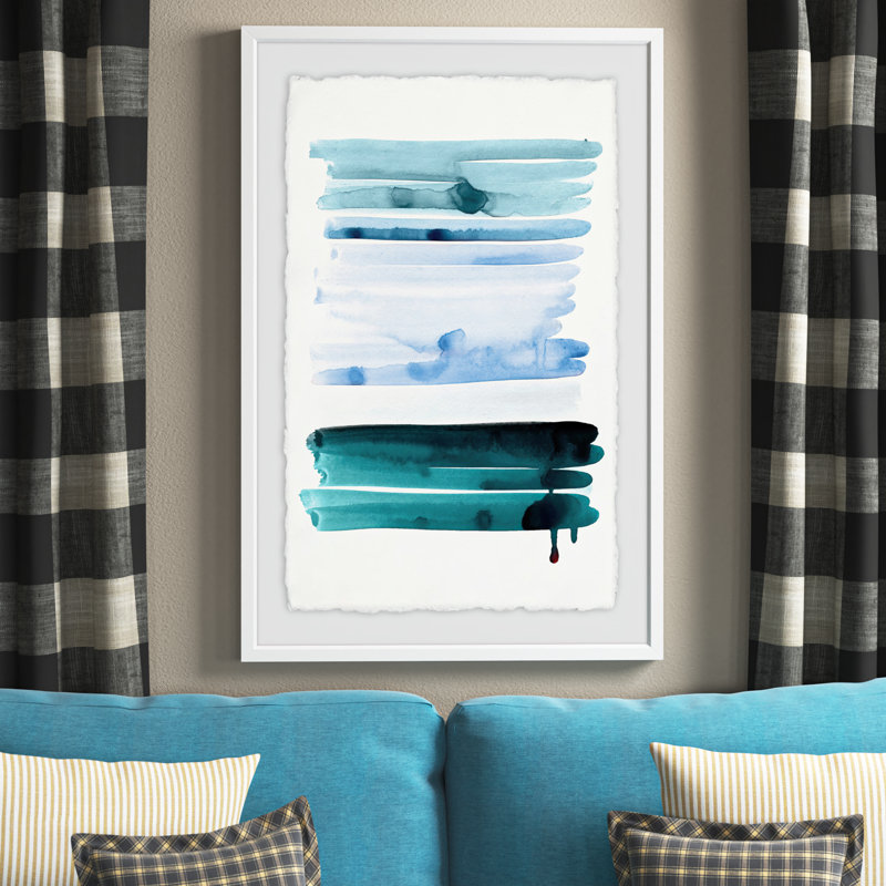 «Noir Marine» par Marmont Hill - impression encadrée sur papier, H 24 po x l 16 po x P 1,5 po