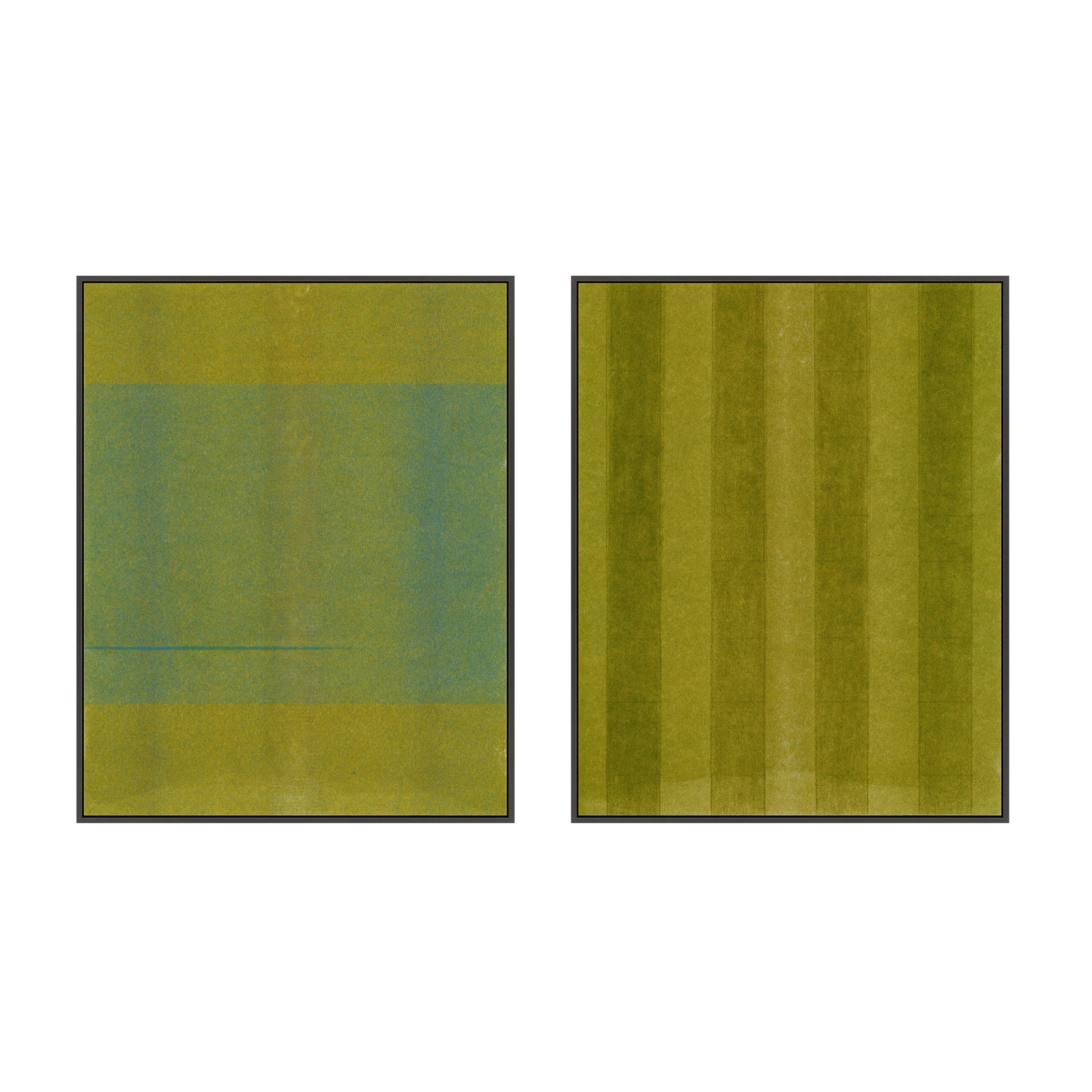 Everglade & Vinyard, Set of 2 by Mo Neuharth - Framed Wall Art, 30" H x 24" W, Framed Wrapped Canvas, Black