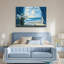 Art mural rustique pour salon, fenêtre, paysage marin, paysage marin, peinture, océan, affiche, œuvre d'art encadrée-91795509