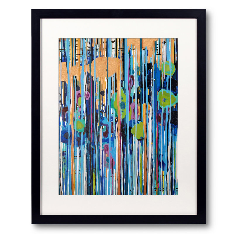 Flow N 2 Print by Kari Souders, 20" H x 16" W, Black Framed Paper