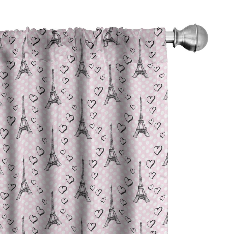 Rideaux 4 panneaux East Urban Home Eiffel, L 56 po x L 63 po