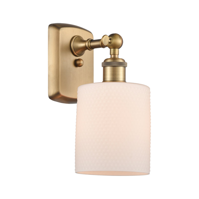 Leilani Armed Sconce, LED, Clear, Brushed Brass