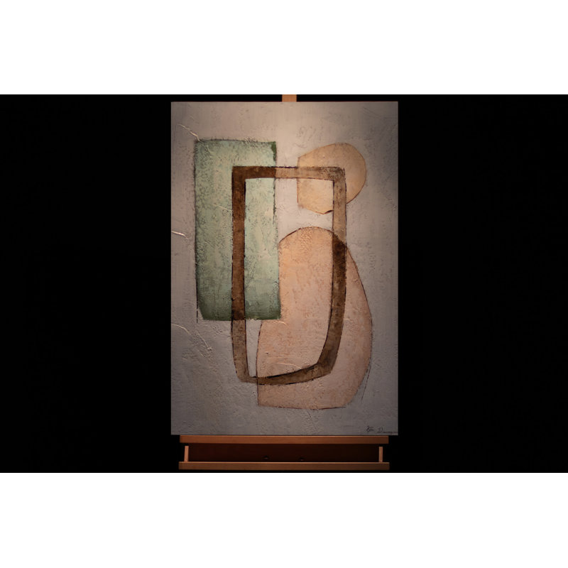 Hand -painted Acrylic Painting Union of Shapes