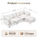 106.38” W Oversized 4-Seater Modular Sofa,L Shape