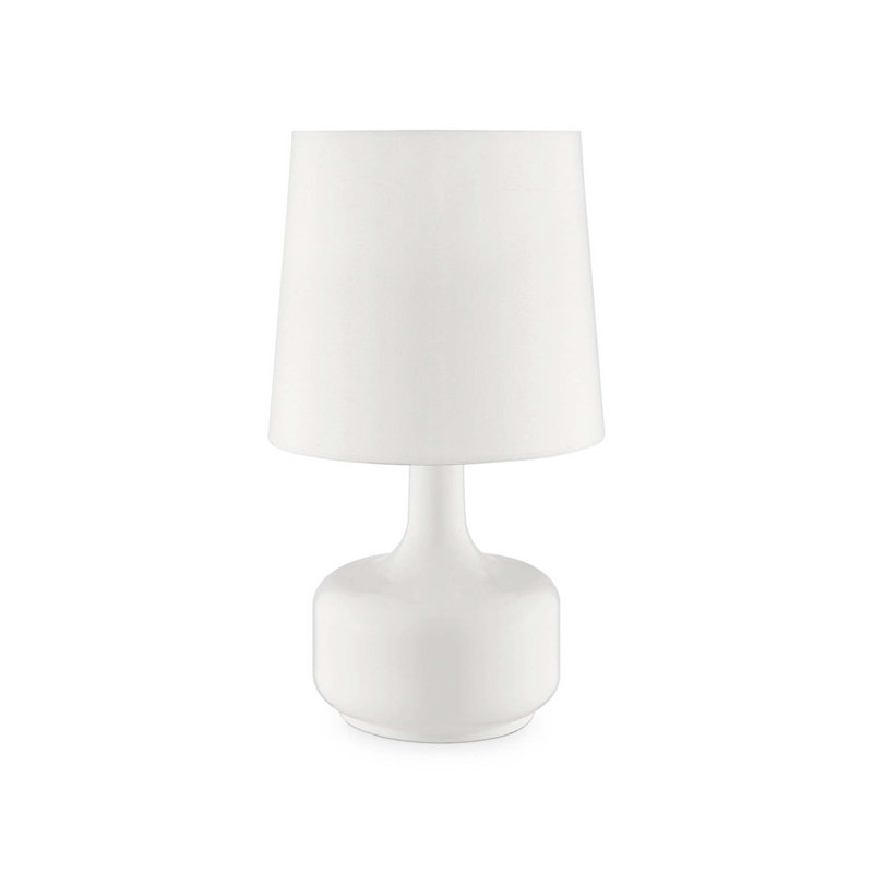 Lampe de table 17,5 "Cheru" Mid-Century, Blanc