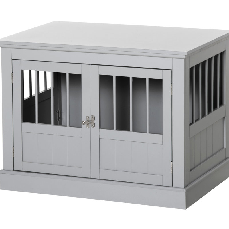Petite cage pour chien Triple Doors, en bois massif