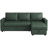 89" L-Shaped Sectional Sleeper Sofa with Hidden Storage, Faux Leather Pull-Out Sofa Bed for Living Room-1756575699