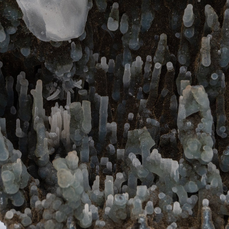 Calcite sur calcédoine Druzy du quartier Nasik, Maharashtra, Inde