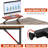 L-Shaped Metal Base Computer Desk
