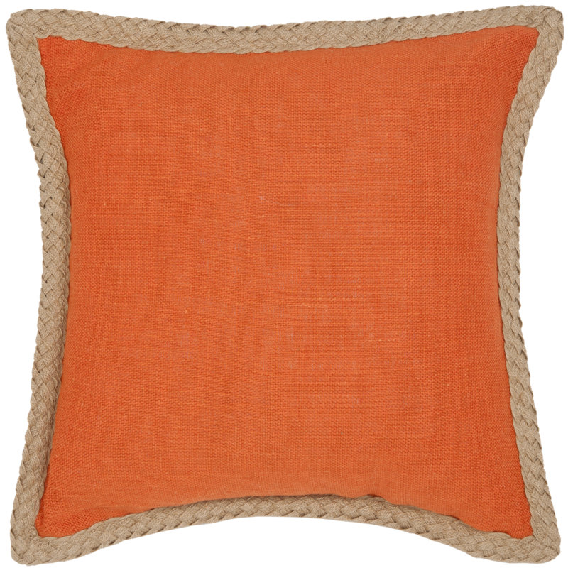 Reversible Throw Pillow, Orange