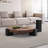 Kerween Modern Handmade Nesting Wood Coffee Table, Round(Set of 2), With Accent End Table