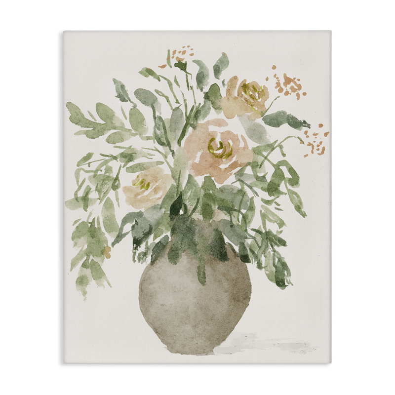 «Peach Roses Bouquet» par Lucille Price, H 40 po x l 30 po