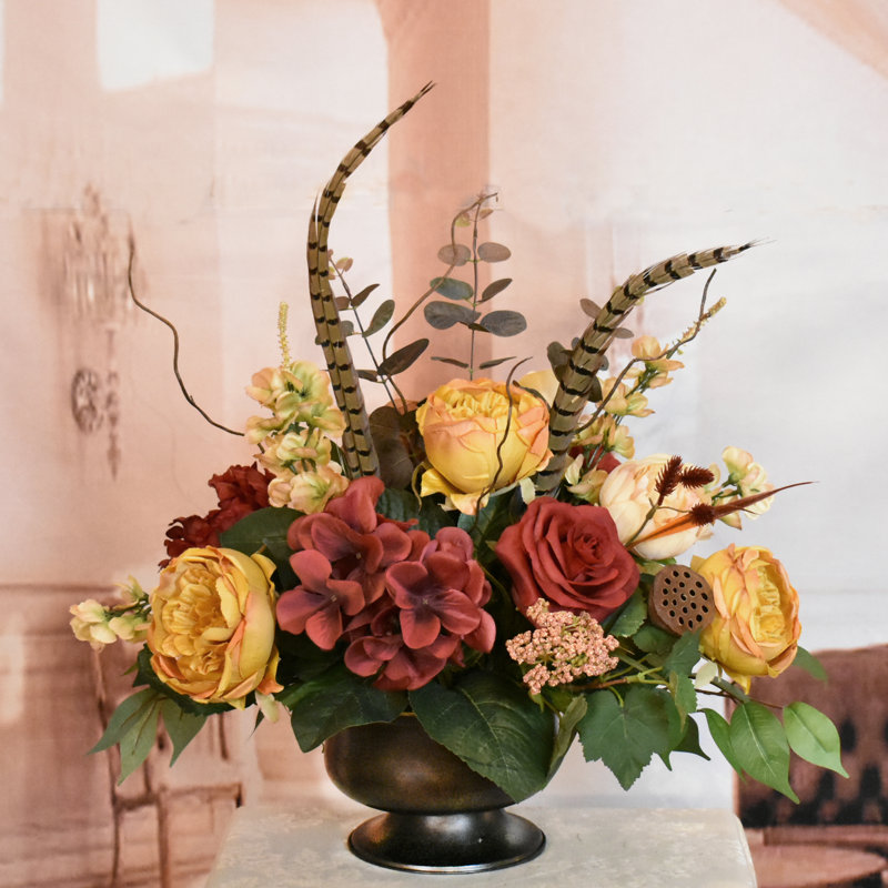 Rose and Hydrangea Mixed Floral Centerpiece