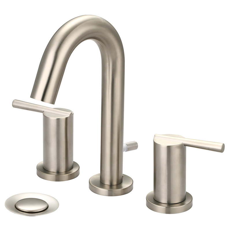 I2V 2-handle Bathroom Faucet with Drain Assembly, Brushed Nickel