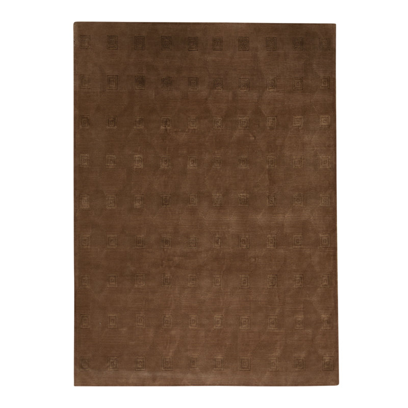 Tapis brun de haute qualité noué à la main