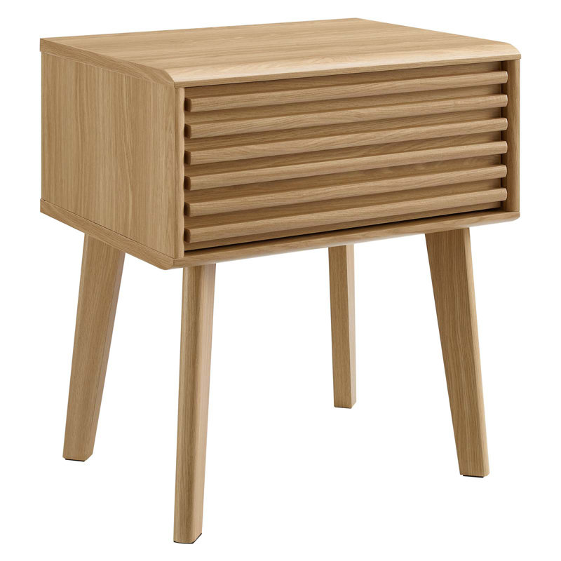 Render End Table Nightstand, Oak