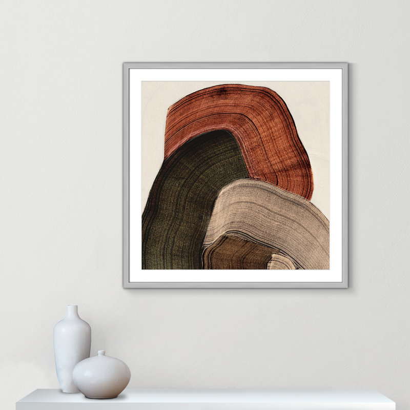 «Folded Earth I» par Casa Fine Arts, Argent mat, Imprimé mat, L 32 po x H 32 po
