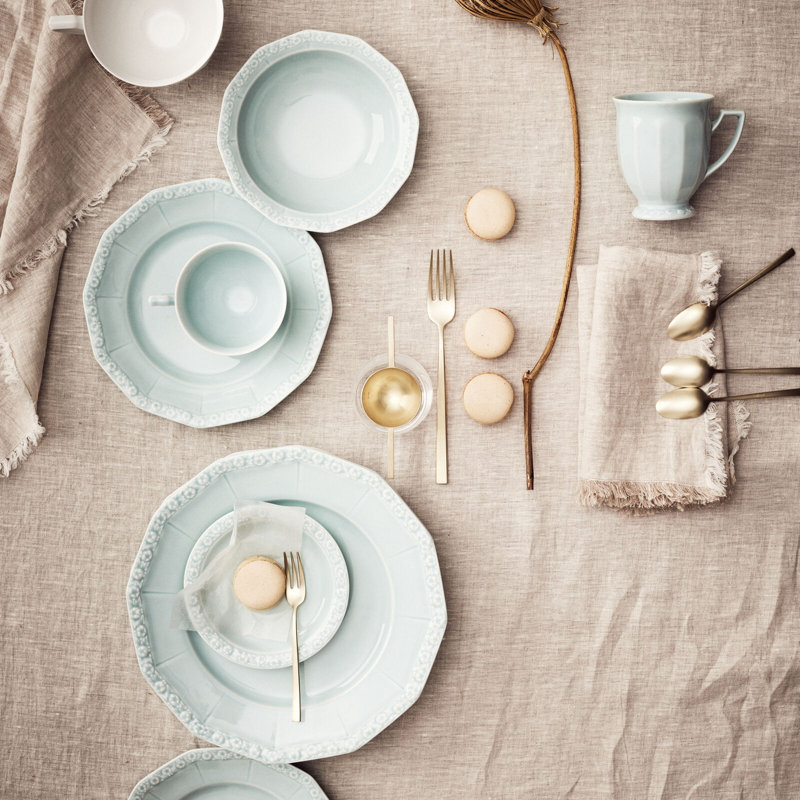 Maria Porcelain Dinner Plate, Pale Mint