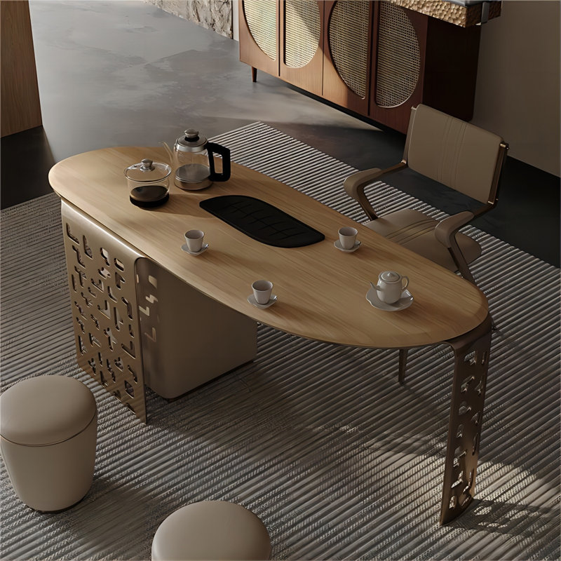 Dosseret en pierre frittée originale, table à thé