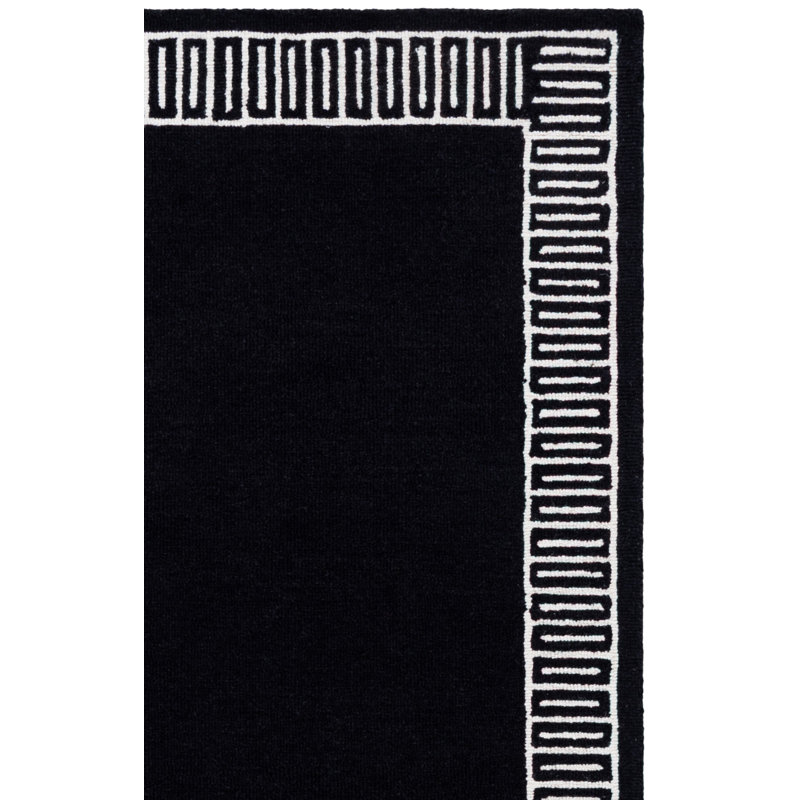 Metro 465 Hand Tufted 80% Wool; 20% Cotton Geometric Rug, Rectangle 4' x 6'