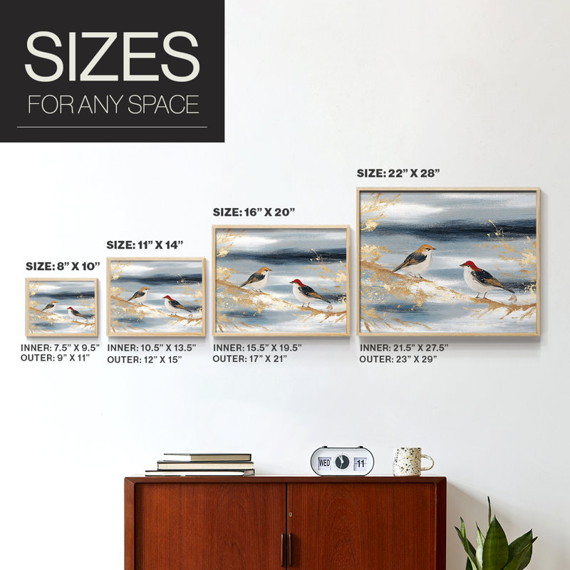 Chirstmas Art-CCLXVI -Framed Print - Restickable, Naturel, H 16 po x l 20 po